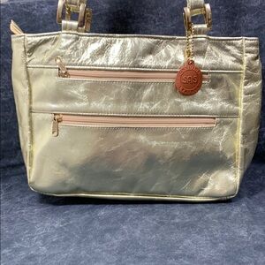 SAS Vintage Gold Women's Leather Shoulder Bag